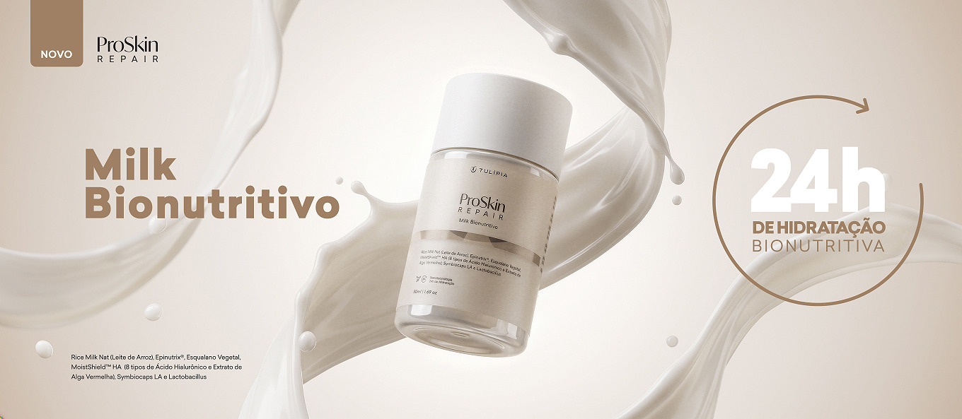 Conheça o Pro Skin Milk: 24h de hidratação bionutritiva: Uma nova forma de cuidar da barreira cutânea com leveza.