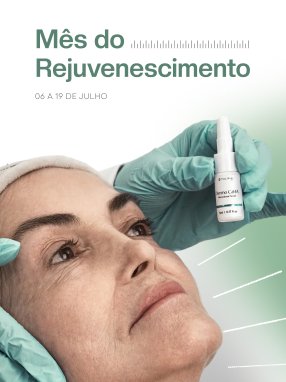 Campanha Mês do Rejuvenescimento 2026 - Até 15% OFF em bioestimuladores e rejuvenescedores