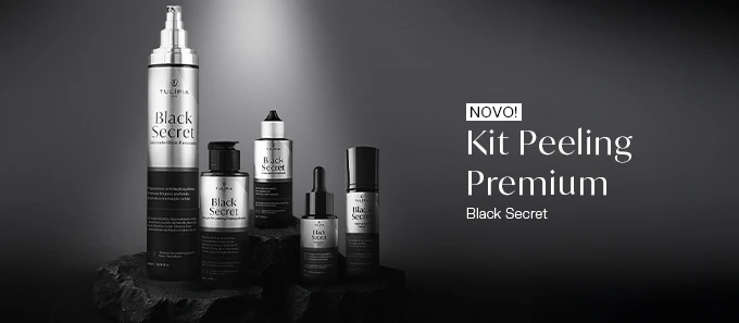Imagem do produto KIT PEELING BLACK SECRET PREMIUM (BLACK SECRET SABONETE GLICO-RENOVADOR 300ML, BLACK SECRET SOLUÇÃO PRÉ-PEELING DESENGORDURANTE 120ML, BLACK SECRET PEELING FACIAL 2 FASES, BLACK SECRET CLAREADOR CONCENTRADO 60ML) 