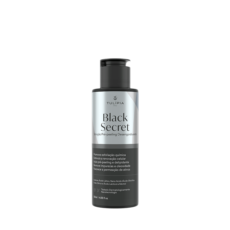 Foto do cosmético BLACK SECRET SOLUÇÃO PRÉ-PEELING DESENGORDURANTE 120ML