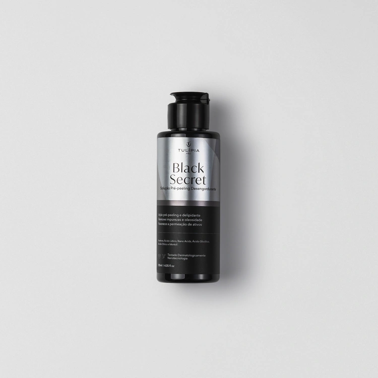 Foto do cosmético BLACK SECRET SOLUÇÃO PRÉ-PEELING DESENGORDURANTE 120ML