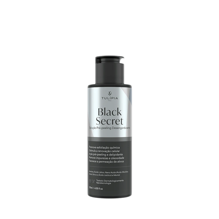 Foto do cosmético BLACK SECRET SOLUÇÃO PRÉ-PEELING DESENGORDURANTE 120ML