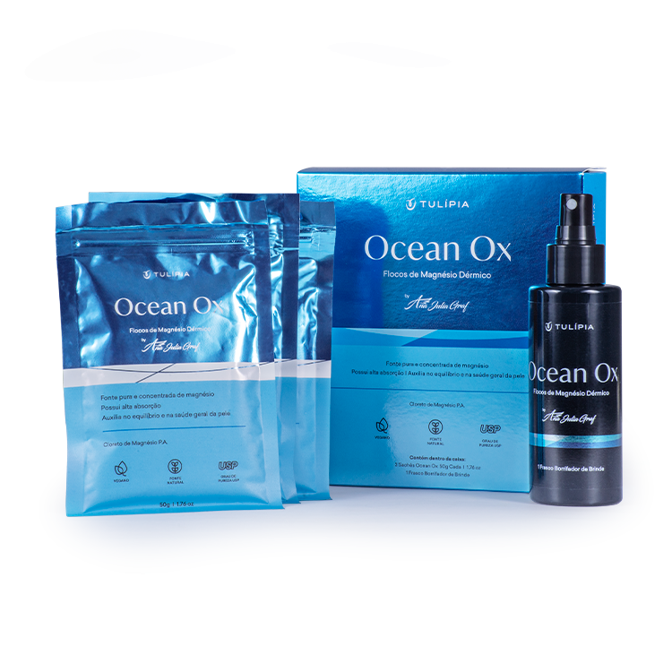 Foto do cosmético OCEANOX - FLOCOS DE MAGNÉSIO COM 3 SACHÊS DE 50G